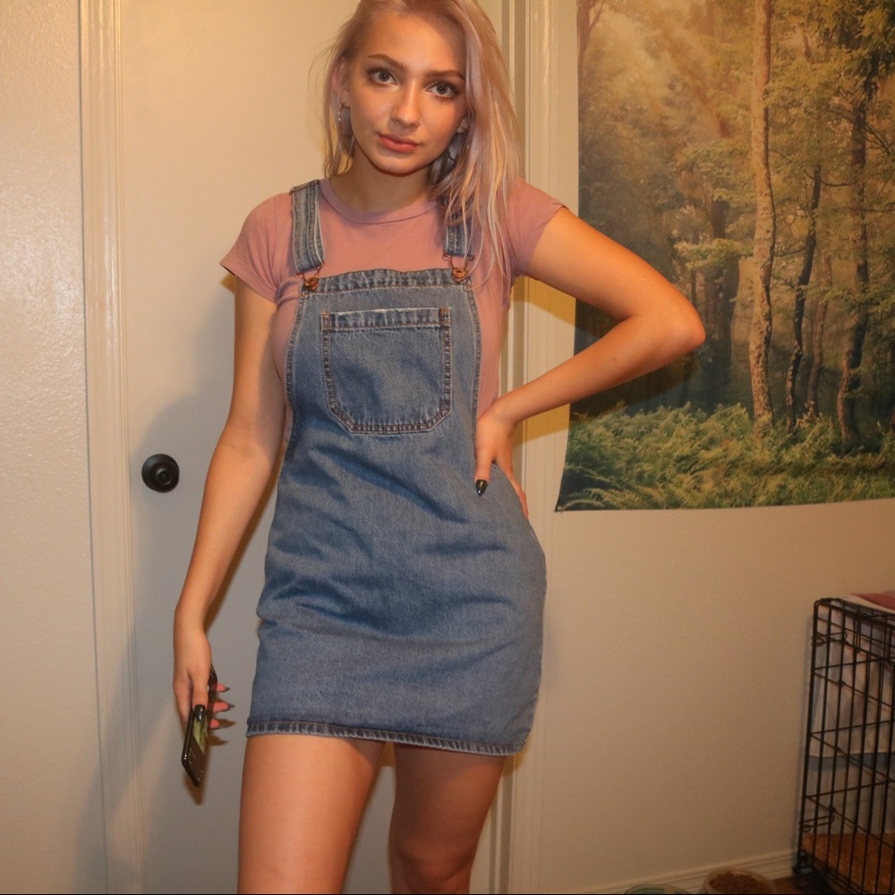 Jean Pinafore Dress